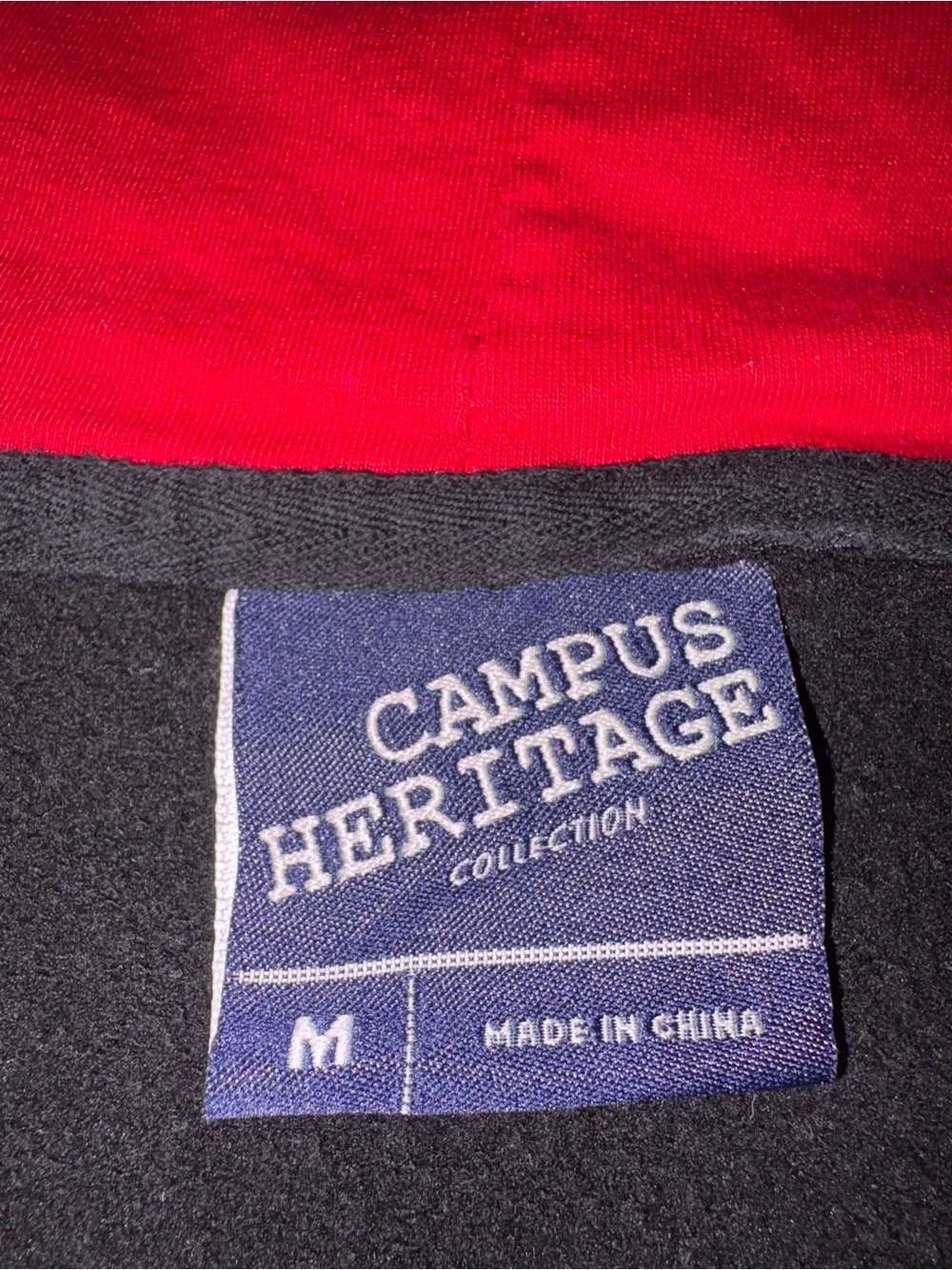 Rutgers University Black Hooded Zip Jacket with Red Lining men’s medium - Picture 3 of 3